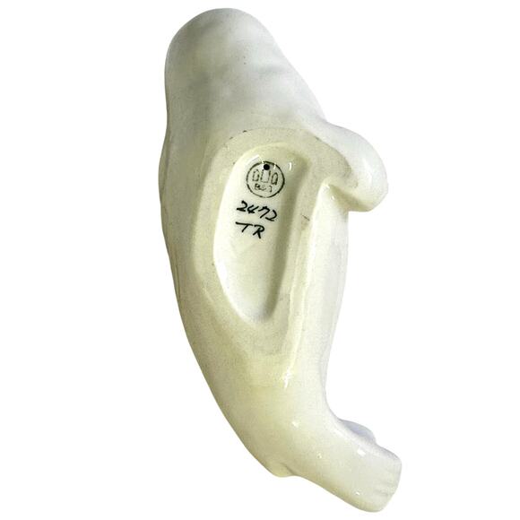 Bing & Grondahl Porcelain Baby Seal Figurine #2472 TR Lying on Back-Excellent - Picture 6 of 7